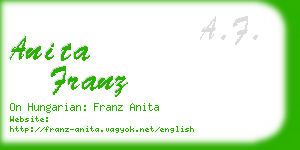 anita franz business card